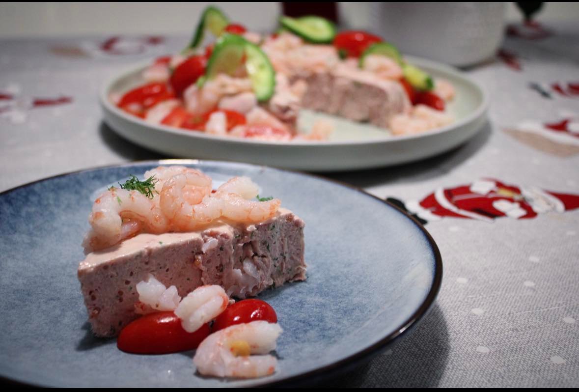 Tunmousse med rejer og dild - god til julefrokosten